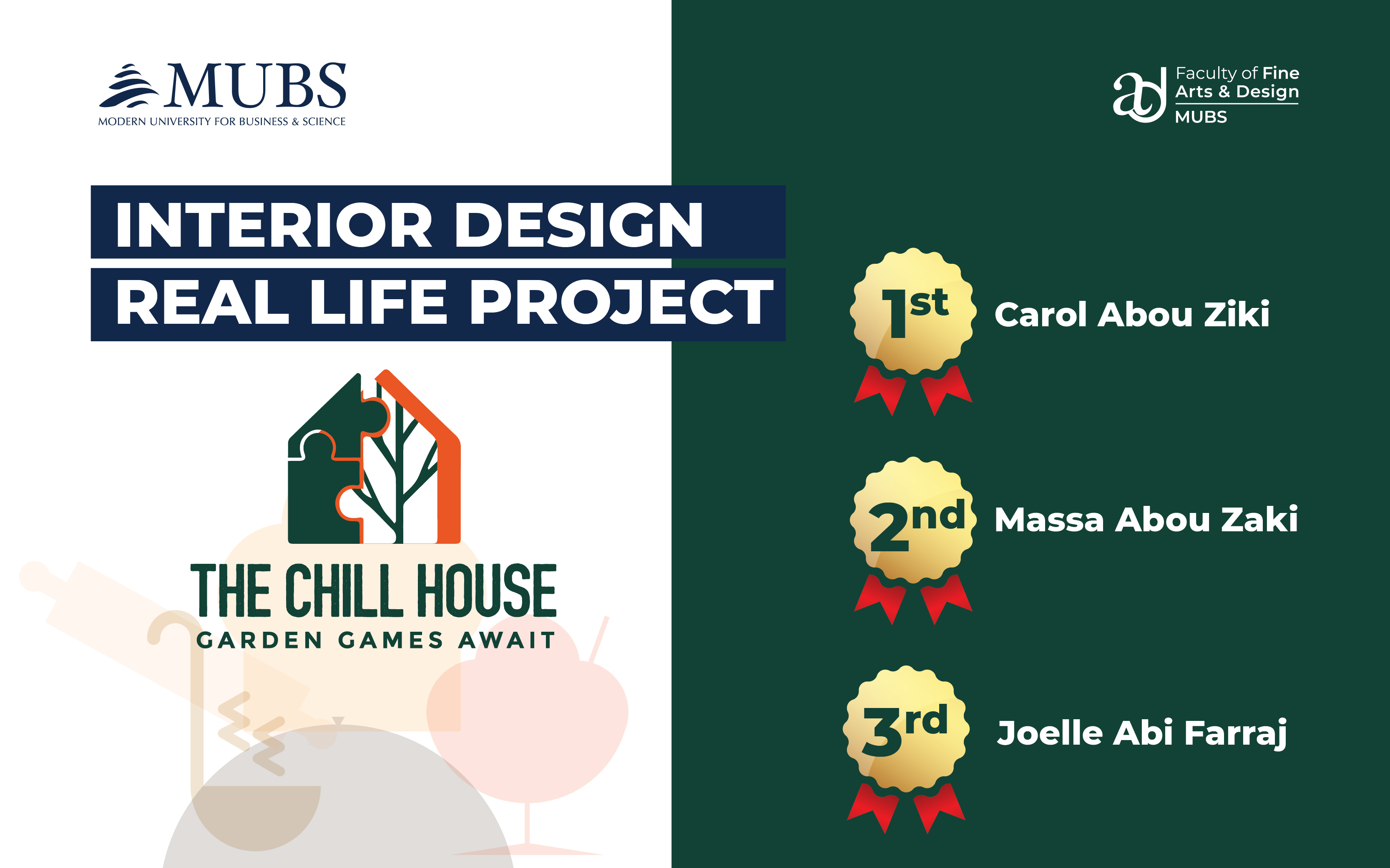 Fine Arts & Design Students Collaborate with Chill House on Branding & Interior Design